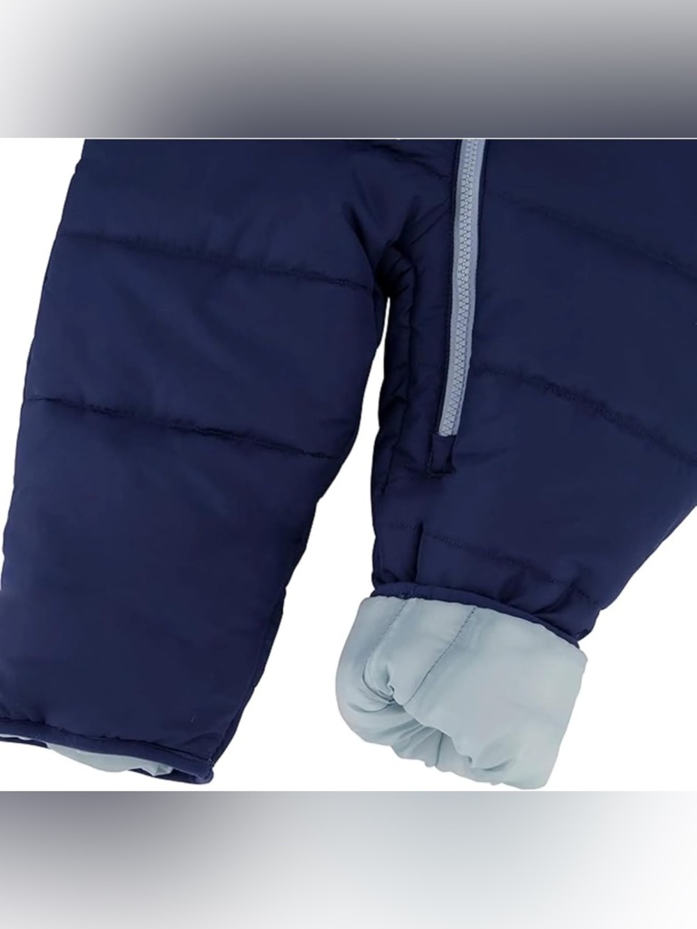 Carter's Blue Colorblock Puffer One-Piece Water Proof Snowsuit - Picture 4 of 14
